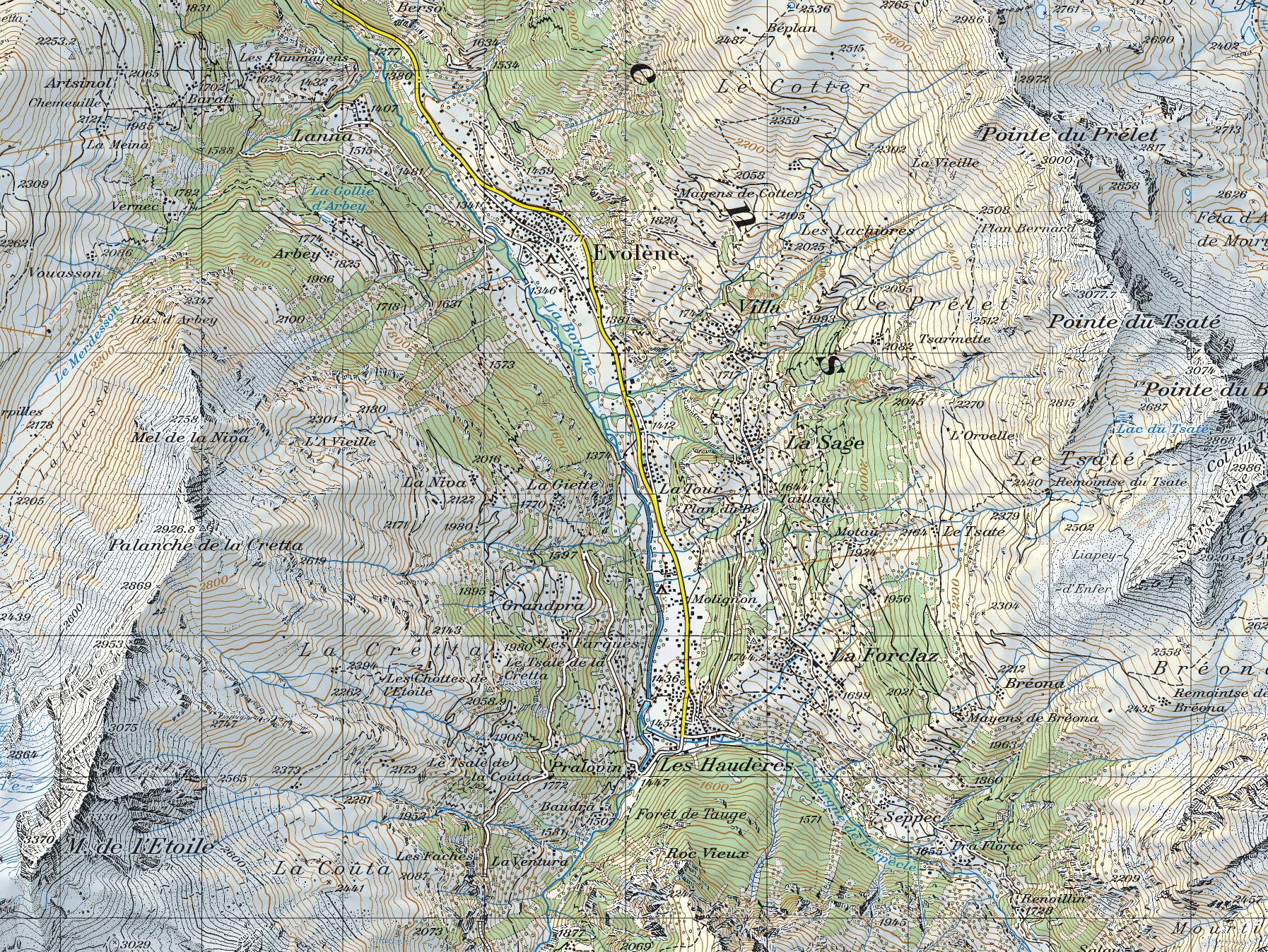 Carte Hérens5 (Evolène)